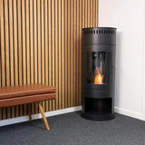 CACH Fires Washington Ethanol Kamin, Schwarz, H: 112,4 x B: 42 x T: 42 cm, Brenndauer 6 Stunden, 2,2 kW