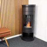 CACH Fires Washington Ethanol Kamin, Schwarz, H: 112,4 x B: 42 x T: 42 cm, Brenndauer 6 Stunden, 2,2 kW