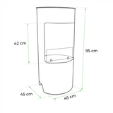 CACH Fires Montgomery Weiß, Offener Ethanol-Herd, Kaminoptik, H: 95 x Ø 45 cm, 4,5 Stunden Brenndauer, 1,9 kW