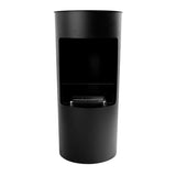 CACH Fires Montgomery Schwarz, Offener Bioethanol-Herd, Freistehender Bioethanol-Kamin im Holzofen-Design, Lange Brenndauer von bis zu 4,5 Stunden, 1,9 kW.