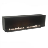 CACH Fires Foco One 1800, Großer einseitiger Ethanol-Einbaukamin 180 cm, manueller oder automatischer Brenner, 13 kW, 8,8 kW.