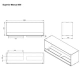 CACH Fires Foco Two 1400 Double, extra breiter Bioethanol-Kamin, 2-seitiges Design, 6,5 kW