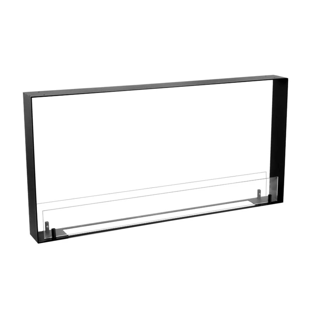 CACH Fires Foco Two 1000 Ultra Slim, schmaler Bioethanol-Kamin, Flammen von zwei Seiten, 80 cm Breite, bis zu 7 Stunden Brenndauer, 4 kW.