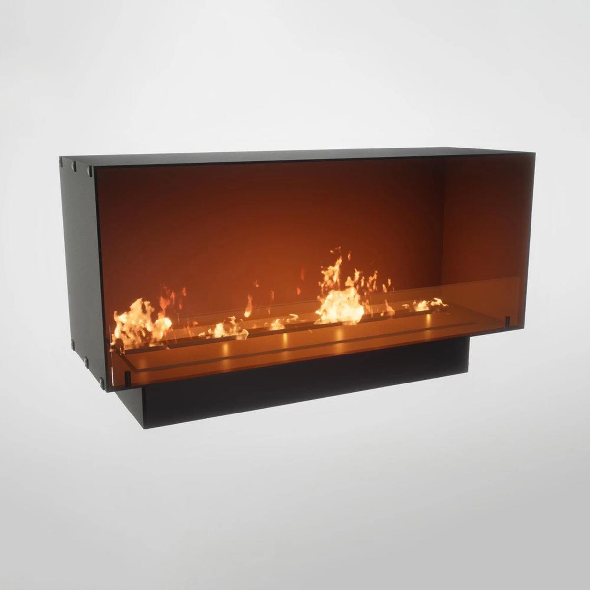 CACH Fires Foco One 1200, Einseitiger Bioethanol-Einbaukamin für die Wand, Manueller/Automatischer Brenner, 6,2 kW