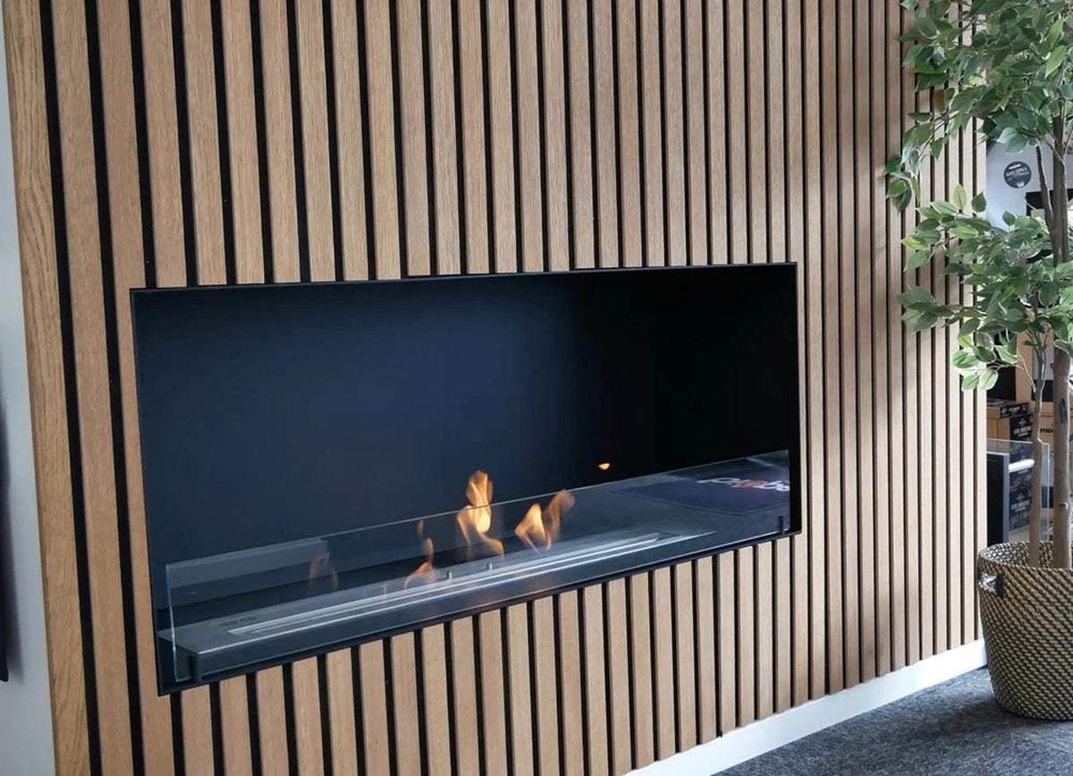CACH Fires Foco One 1000, Bioethanol-Wandkamin mit eingebautem Brenner, einseitig, manueller oder automatischer Brenner, 4,4 kW.