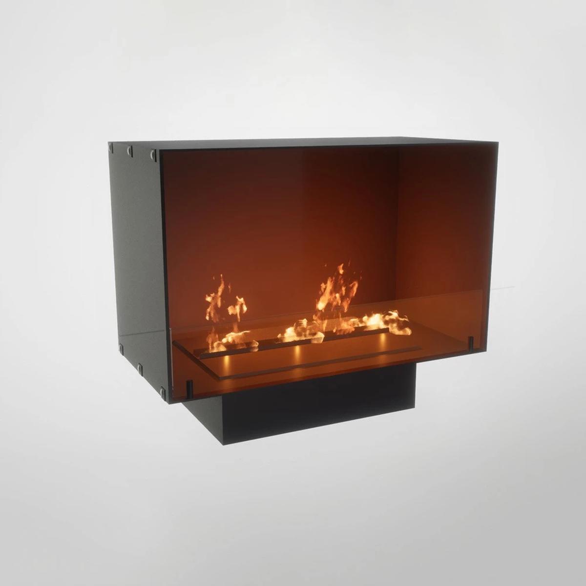 CACH Fires Foco One 800, Bioethanol-Kamin, einseitig offen, manueller oder automatischer Brenner, 3,2 kW