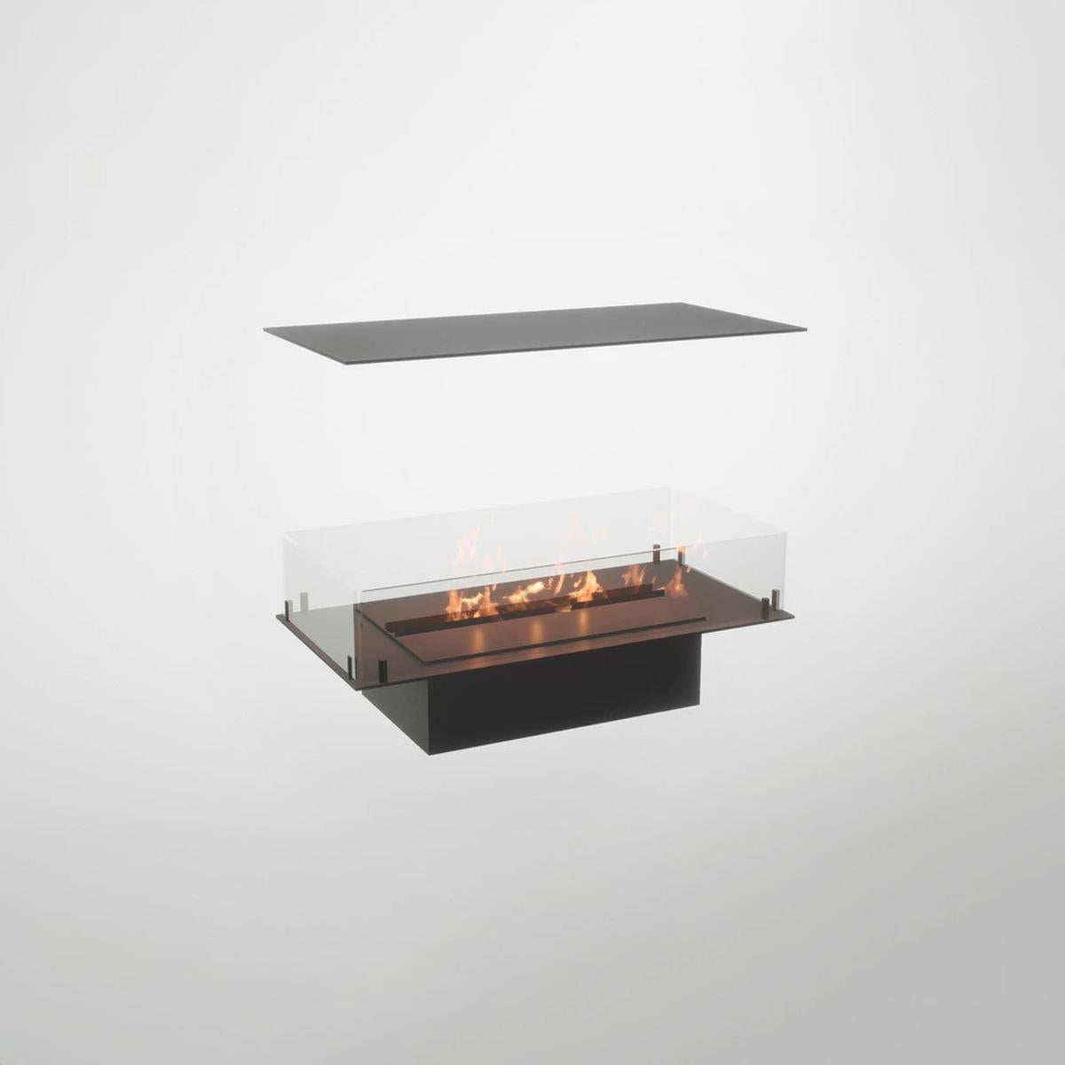 CACH Fires Foco Four 800, 4-seitiger Bioethanol-Kamin, verschiedene Brenneroptionen, 3,2 kW