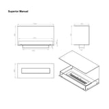 CACH Fires Foco Three 1000, Bioethanol-Einbaukamin, 4,4 kW, 3-seitig, automatische oder manuelle Brennkammer