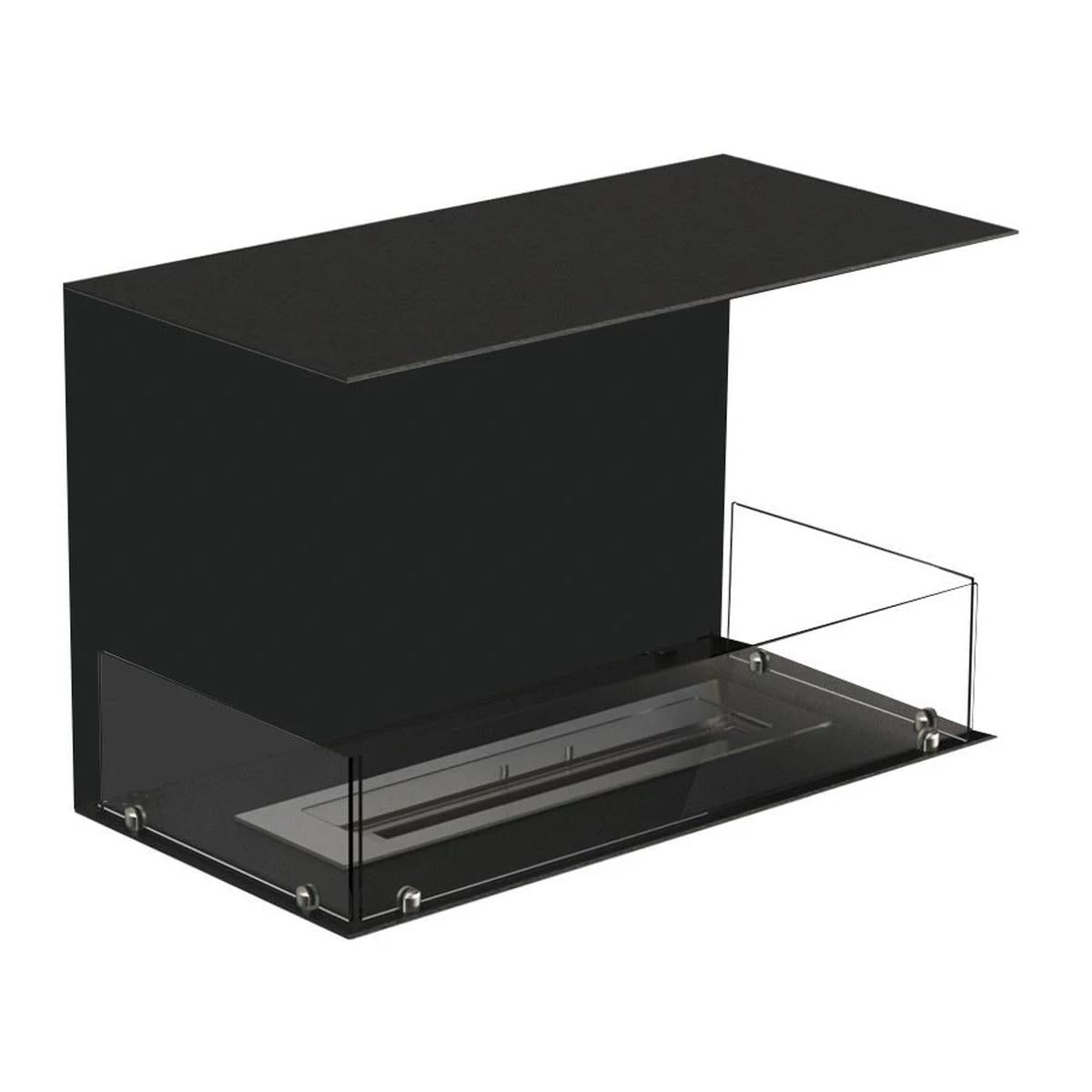 CACH Fires Foco Three 800, dreiseitiger Bioethanol-Kamin zur Wandmontage, manueller oder automatischer Brenner, 3,2 kW