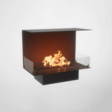 CACH Fires Foco Three 800, dreiseitiger Bioethanol-Kamin zur Wandmontage, manueller oder automatischer Brenner, 3,2 kW