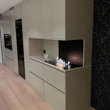 CACH Fires Foco Three 800, dreiseitiger Bioethanol-Kamin zur Wandmontage, manueller oder automatischer Brenner, 3,2 kW