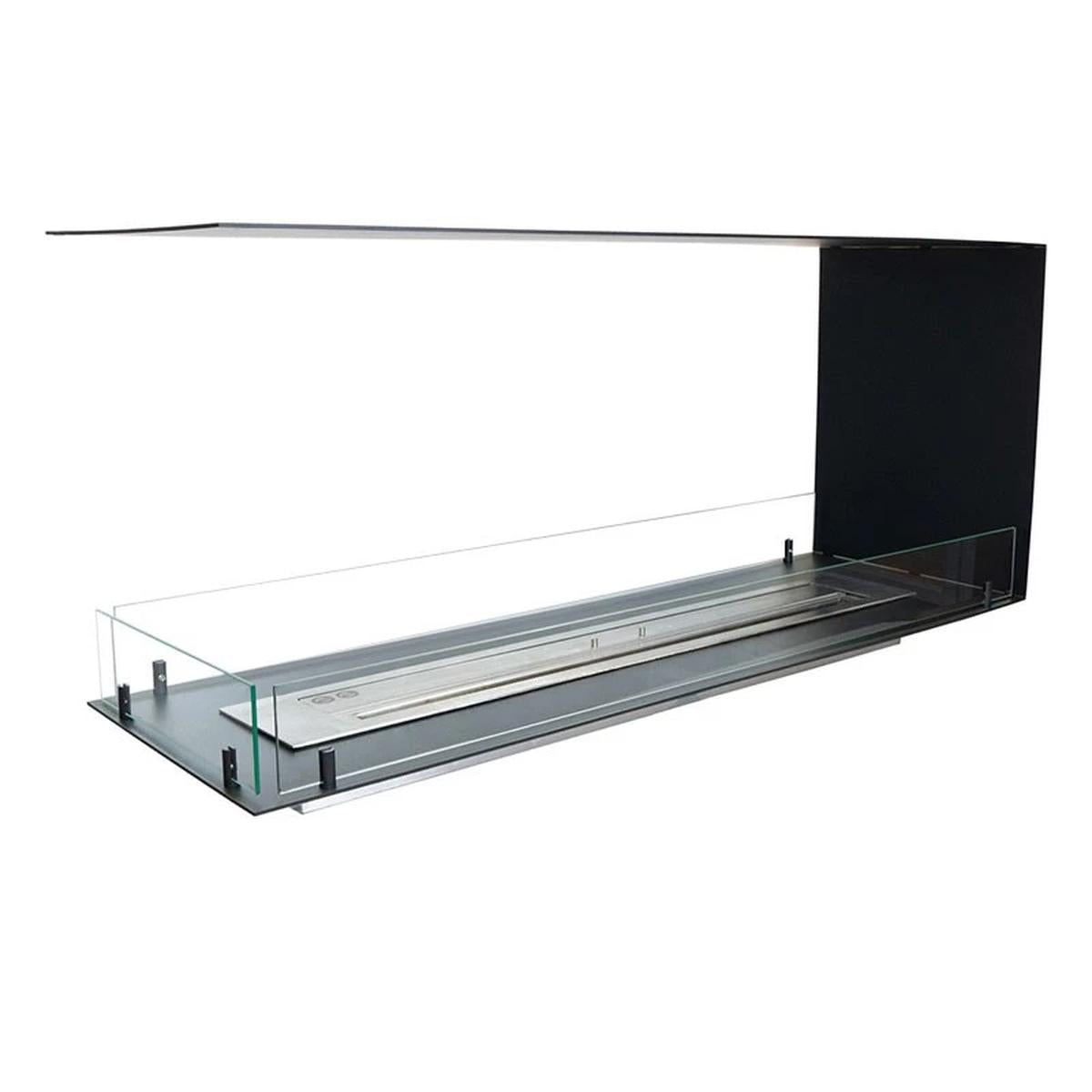 CACH Fires Foco Raumteiler 1200, Bioethanol-Kamin, dreiseitig, Raumteiler, automatischer und manueller Brenner, 6,2 kW.