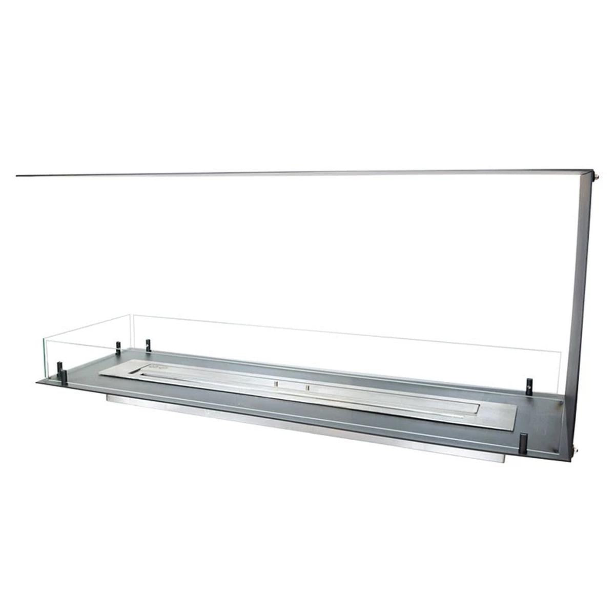 CACH Fires Foco Raumteiler 1200, Bioethanol-Kamin, dreiseitig, Raumteiler, automatischer und manueller Brenner, 6,2 kW.