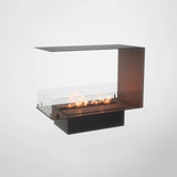CACH Fires Foco Raumteiler 800, Kamin als Raumteiler, 3-seitige sichtbare Flammen, manueller oder automatischer Feuerraum, 3,2 kW