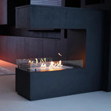 CACH Fires Foco Raumteiler 800, Kamin als Raumteiler, 3-seitige sichtbare Flammen, manueller oder automatischer Feuerraum, 3,2 kW