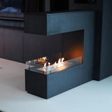 CACH Fires Foco Raumteiler 800, Kamin als Raumteiler, 3-seitige sichtbare Flammen, manueller oder automatischer Feuerraum, 3,2 kW