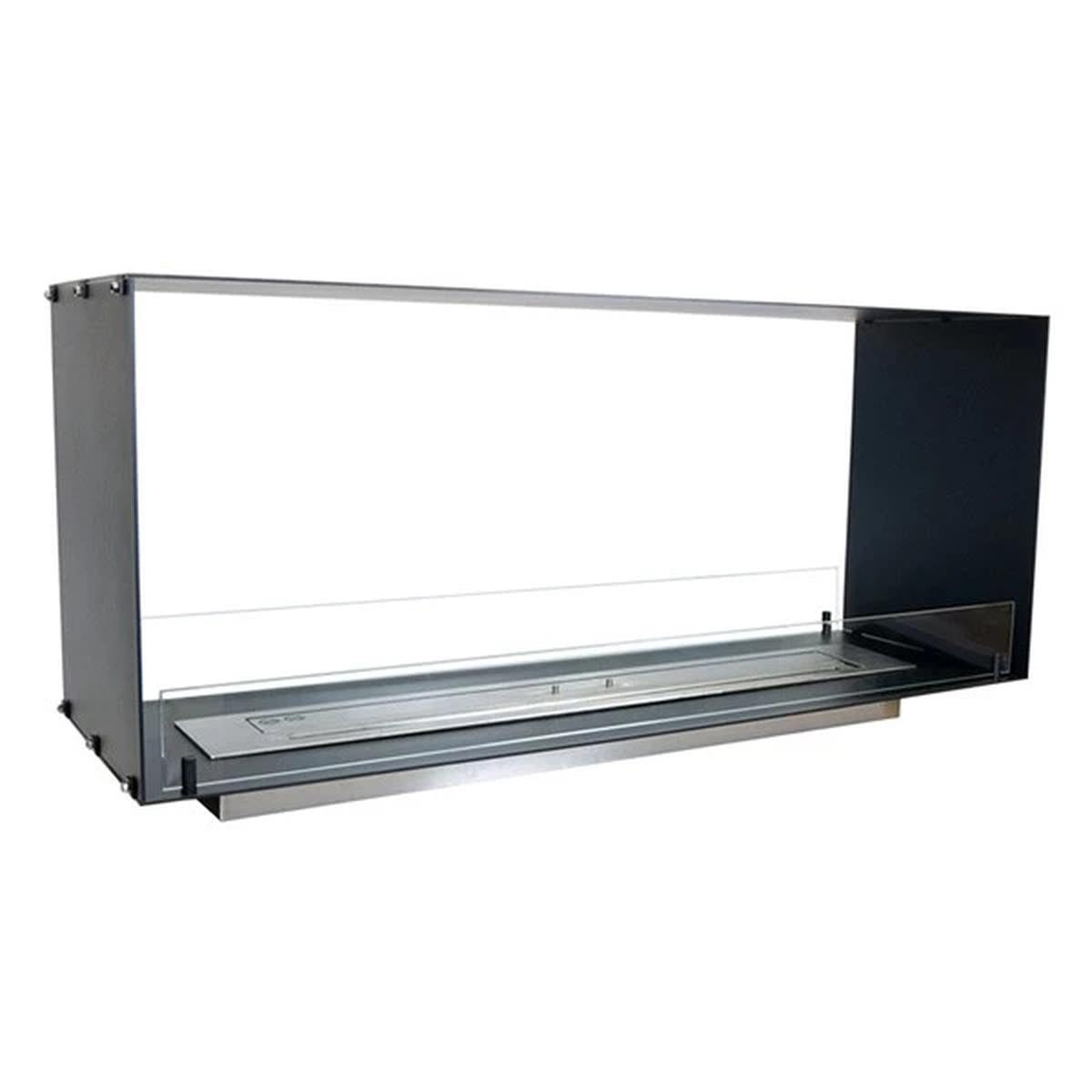 CACH Fires Foco Two 1200, doppelseitiger Bioethanol-Wandkamin, manueller oder automatischer Brenner, 6,2 kW
