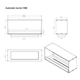 CACH Fires Foco Two 1200, doppelseitiger Bioethanol-Wandkamin, manueller oder automatischer Brenner, 6,2 kW