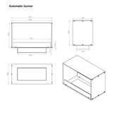 CACH Fires Foco Two 800, doppelseitiger Bioethanol-Kamin, 4,4 kW, automatischer und manueller Brenner