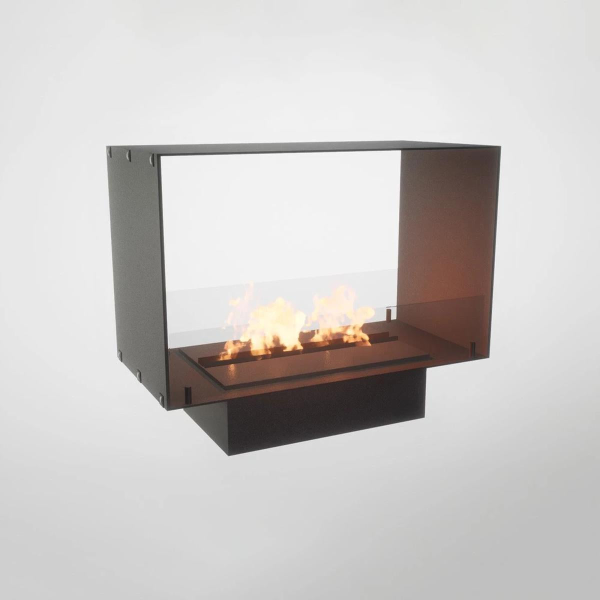 CACH Fires Foco Two 800, doppelseitiger Bioethanol-Kamin, 4,4 kW, automatischer und manueller Brenner