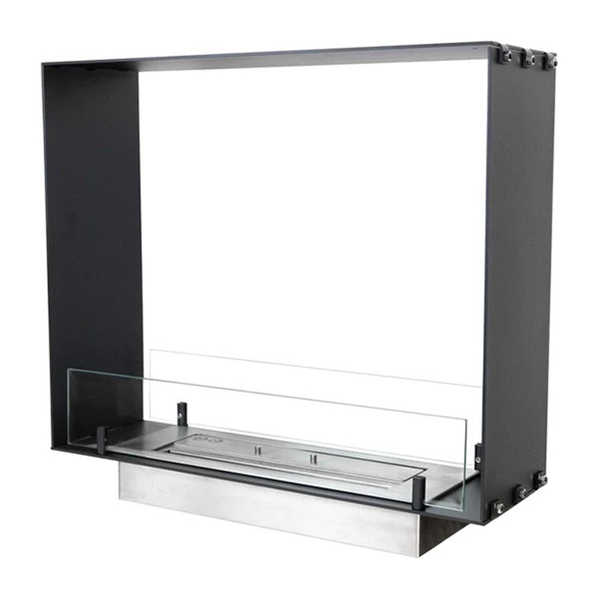 CACH Fires Foco Two 600 Slim, schmaler Tunnelkamin, 20 cm Breite, Bioethanol, geeignet für schmale Wände, 2,2 kW.