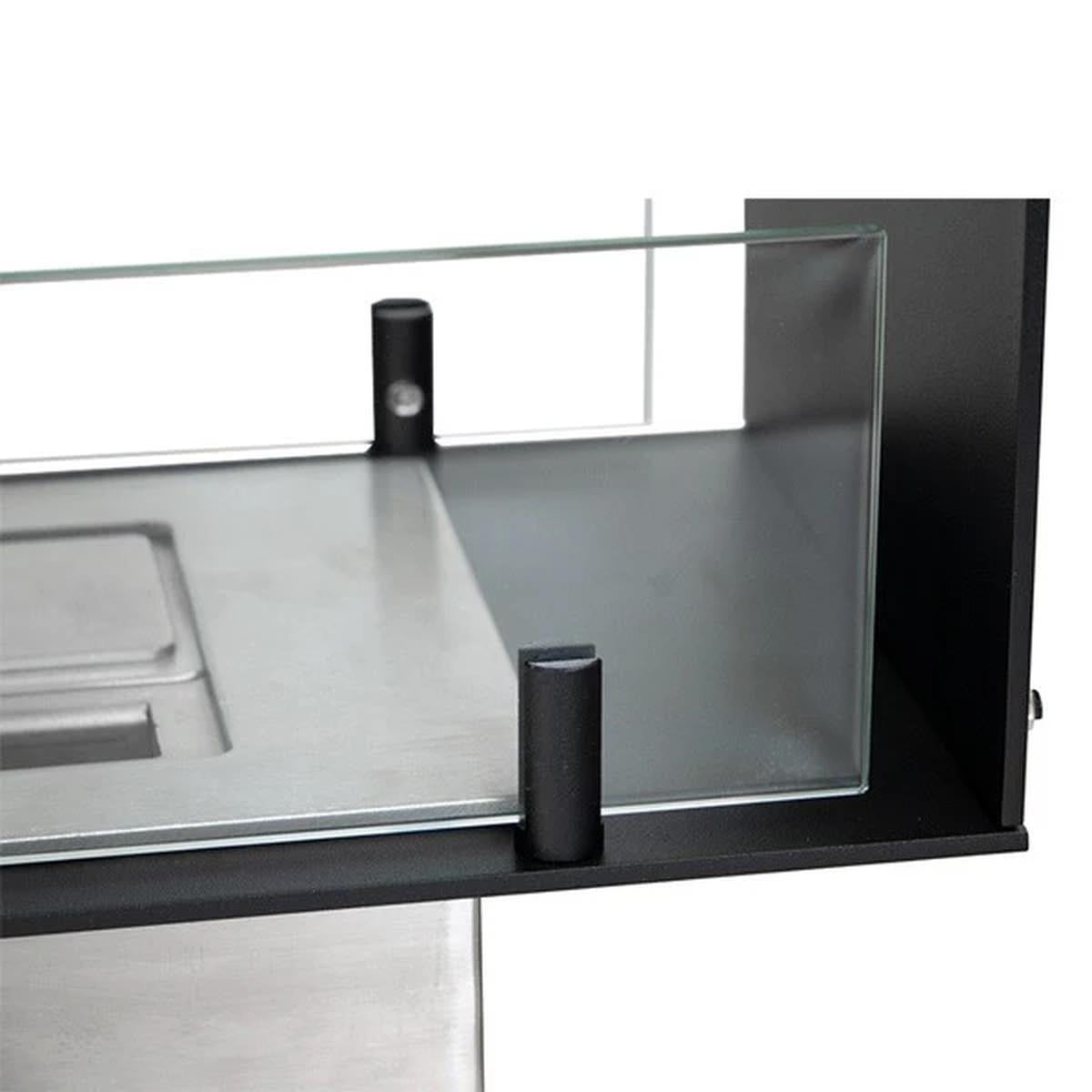 CACH Fires Foco Two 600 Slim, schmaler Tunnelkamin, 20 cm Breite, Bioethanol, geeignet für schmale Wände, 2,2 kW.