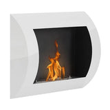 CACH Fires Ocean Bioethanol-Wandkamin, Weiß 60 cm, 1,75 kW, elegante und stilvolle Ergänzung, passt nahtlos in jeden Raum