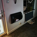 CACH Fires Ocean Ethanol Wandkamin Schwarz, 1,75 kW, 0,7 Liter Brenner, bis zu 2 Stunden Brenndauer