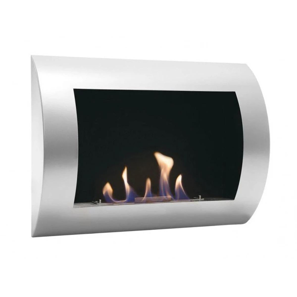 CACH Fires Ozean Bio-Wandkamin, Edelstahl, H: 45 cm x L: 60 cm x B: 13,4 cm, 0,7 l Bioethanol, Brenndauer ca. 1,5-2,5 Stunden, 1,75 kW.