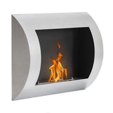 CACH Fires Ozean Bio-Wandkamin, Edelstahl, H: 45 cm x L: 60 cm x B: 13,4 cm, 0,7 l Bioethanol, Brenndauer ca. 1,5-2,5 Stunden, 1,75 kW.