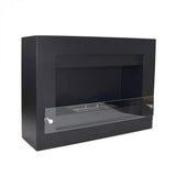 CACH Fires Nebraska Ethanol Wandkamin, Schwarz, 78 cm Breite, Bioethanol, 1,5 kW