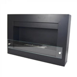 CACH Fires Nebraska Ethanol Wandkamin, Schwarz, 78 cm Breite, Bioethanol, 1,5 kW