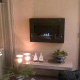 CACH Fires Nebraska Ethanol Wandkamin, Schwarz, 78 cm Breite, Bioethanol, 1,5 kW
