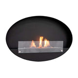 CACH Fires Maryland Oval Wandkamin, Schwarz, filigranes Design, 3,5 Liter Brenner, bis zu 7,5 Stunden Brenndauer, 3 kW