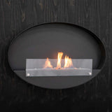 CACH Fires Maryland Oval Wandkamin, Schwarz, filigranes Design, 3,5 Liter Brenner, bis zu 7,5 Stunden Brenndauer, 3 kW