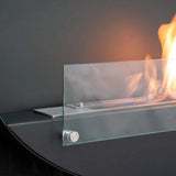 CACH Fires Maryland Oval Wandkamin, Schwarz, filigranes Design, 3,5 Liter Brenner, bis zu 7,5 Stunden Brenndauer, 3 kW