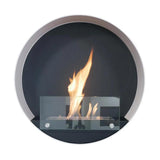 CACH Fires Delaware Ethanol-Wandkamin, Weiß, Durchmesser 60 cm, Brenndauer bis zu 6 Stunden, 2 kW