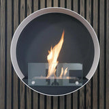 CACH Fires Delaware Ethanol-Wandkamin, Weiß, Durchmesser 60 cm, Brenndauer bis zu 6 Stunden, 2 kW