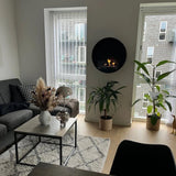 CACH Fires Delaware Ethanol-Wandkamin, runde Form, H: 60 cm x B: 60 cm x T: 20 cm, gemütliche Atmosphäre, verschiedene Farben erhältlich, 2 kW.