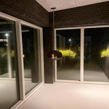 CACH Fires Cocoon Aeris, Bioethanol-Kamin in Schwarz mit verstellbarem Edelstahlstab, Bioethanol-Deckenkamin, 3 kW, elegant und modern.