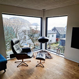 CACH Fires Cocoon Aeris, Bioethanol-Kamin in Schwarz mit verstellbarem Edelstahlstab, Bioethanol-Deckenkamin, 3 kW, elegant und modern.