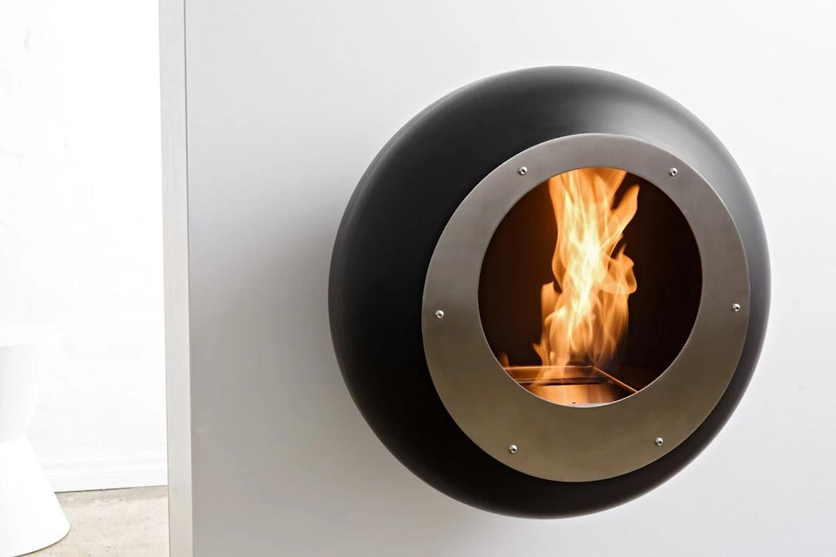 CACH Fires Cocoon Feuer Cocoon Ethanol Kamin Vellum, Schwarz, Leistung: 3 kW
