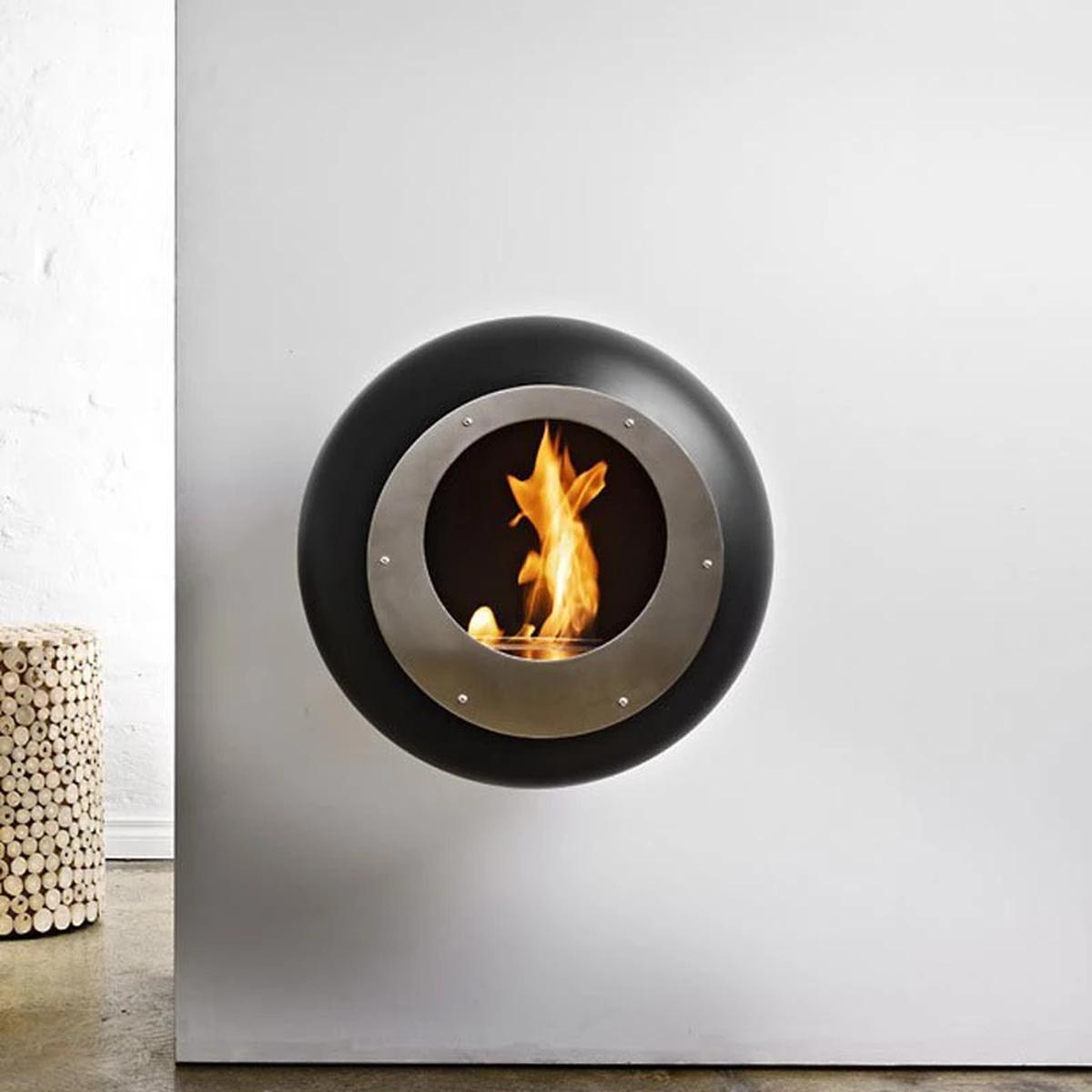 CACH Fires Cocoon Feuer Cocoon Ethanol Kamin Vellum, Schwarz, Leistung: 3 kW