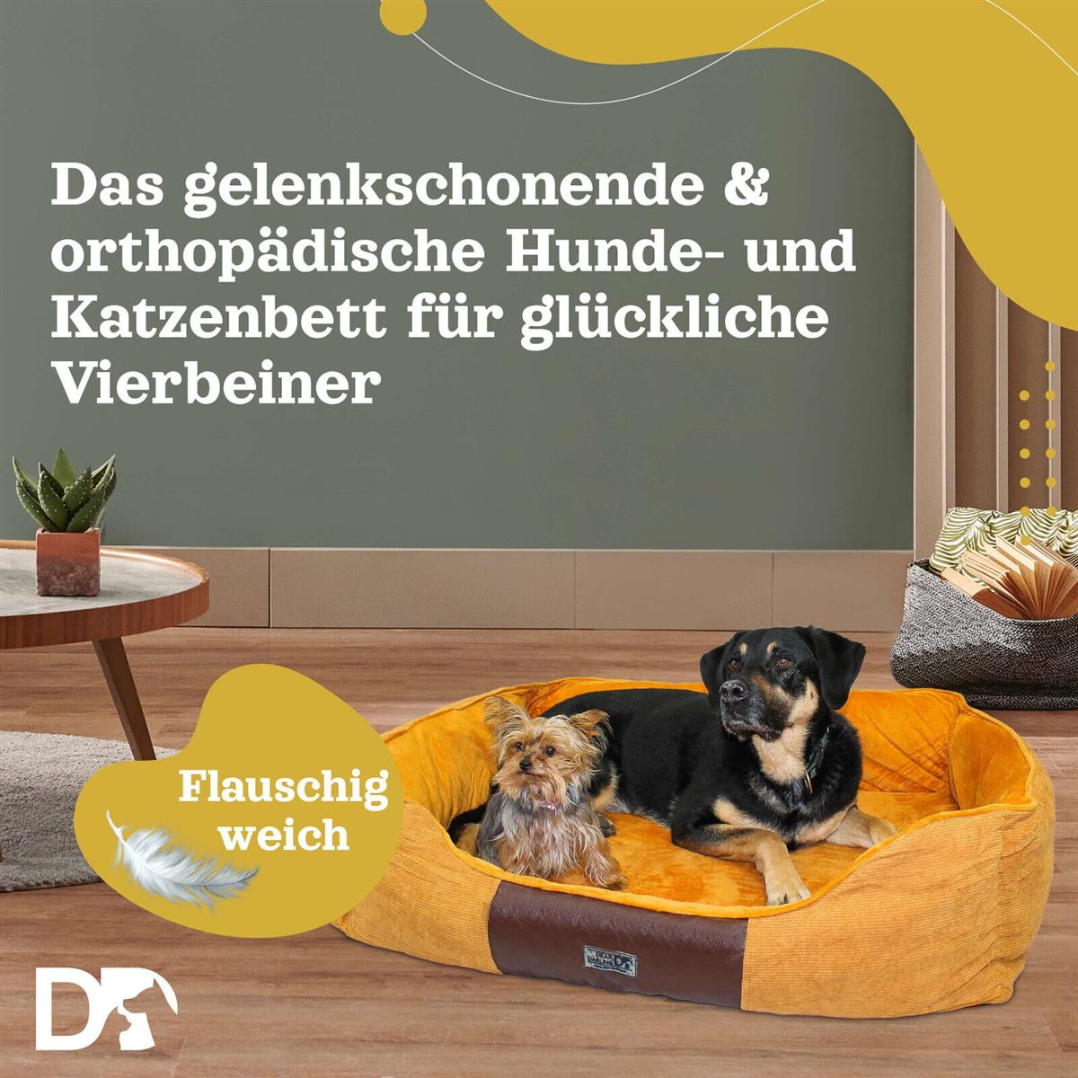 DD-04 Orthopädisches Luxus Katzenbett Hundebett  Memory Schaum in Gr. S, L, XL