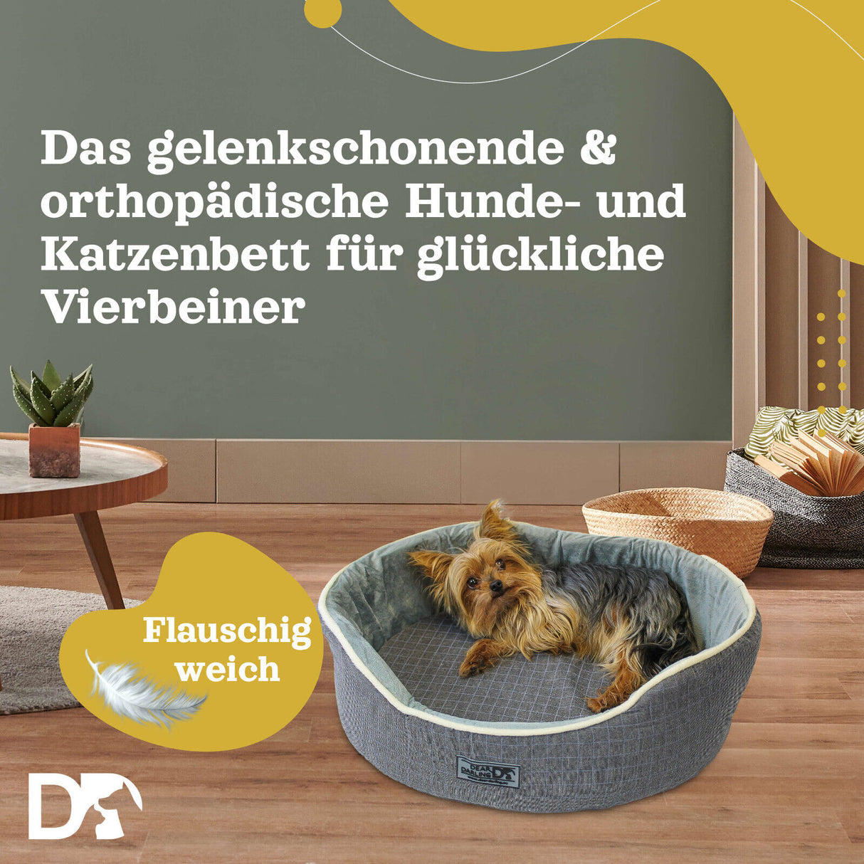 DD-05 Orthopädisches Luxus Katzenbett Hundebett  Memory Schaum in  Gr. S,L,XL