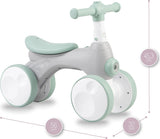 Kinderfahrzeug in Grau und Mintgrün mit breiten Rädern und verstellbarem Lenker