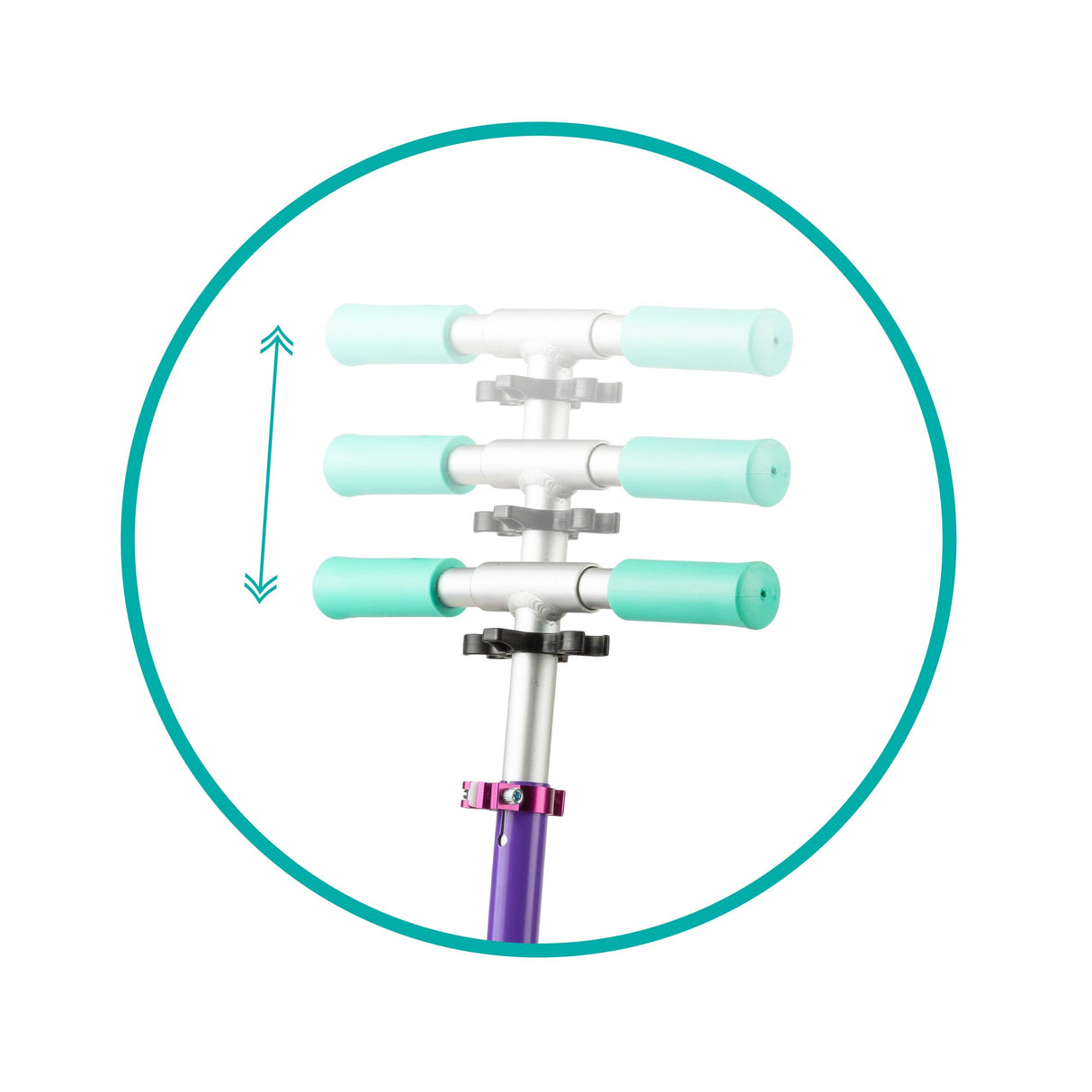 MoMi QKids BRO-Scooter in verschiedenen Farben für Kinder ab 3 Jahren – Höhenverstellbar, ABEC-7 Lager, stabil