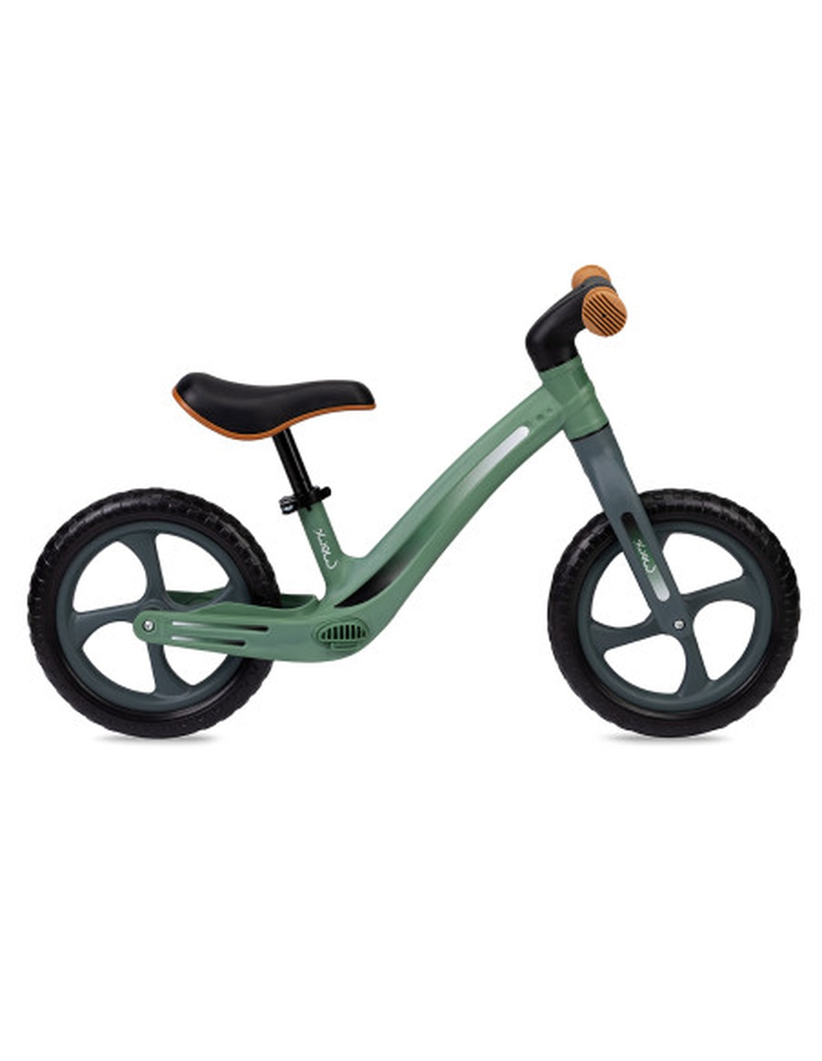 MoMi MIZO Laufrad in Khaki - Leichtes und Bequemes Kinderfahrrad für Kleine Abenteurer