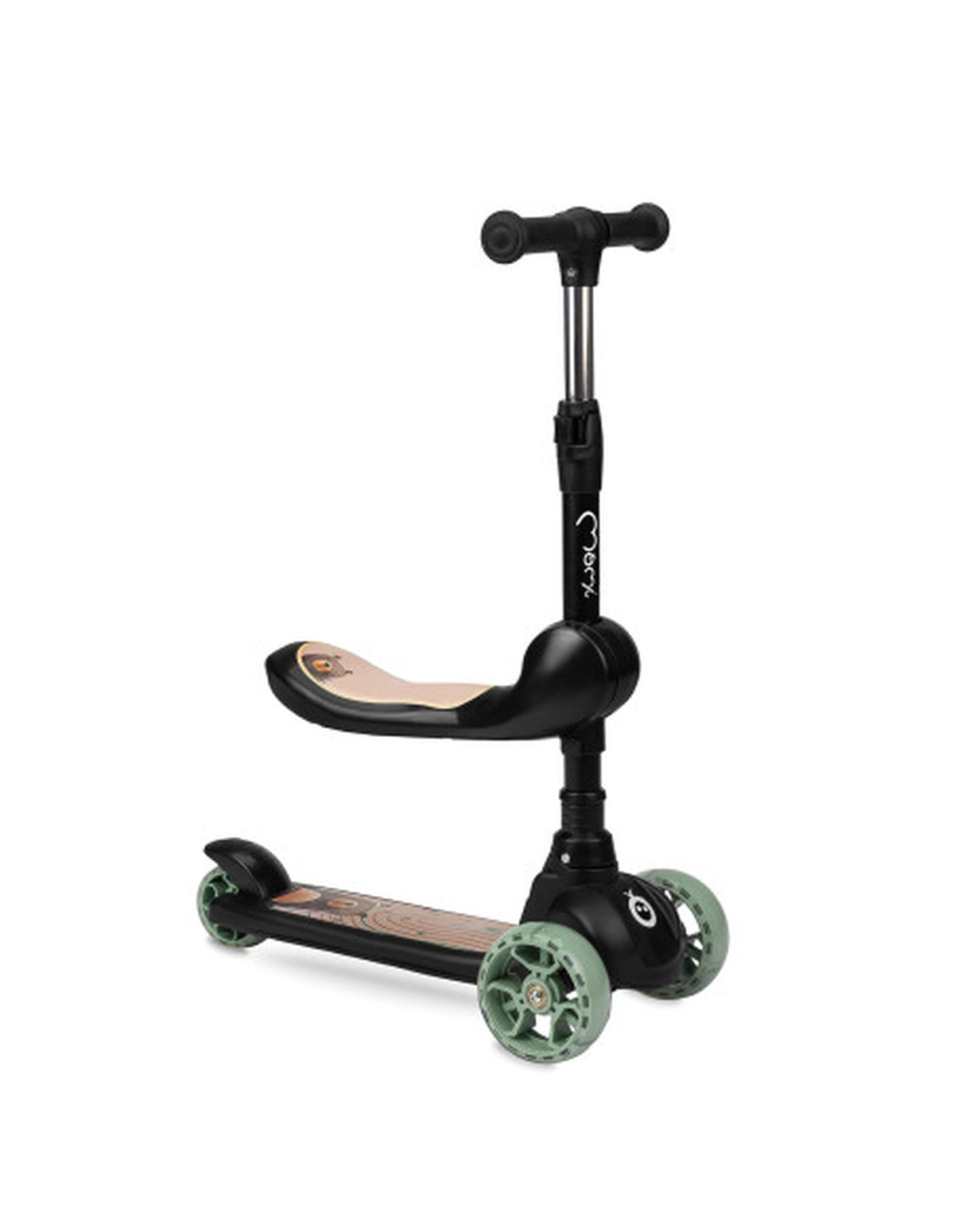 MoMi KIURU 2-in-1 Balance-Roller – Leichter Kinder-Scooter mit LED-Rädern, selbstbalancierend