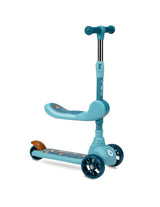 MoMi KIURU 2-in-1 Balance-Roller für Kinder – Mit leuchtenden Elementen, Scooter & Laufrad in einem